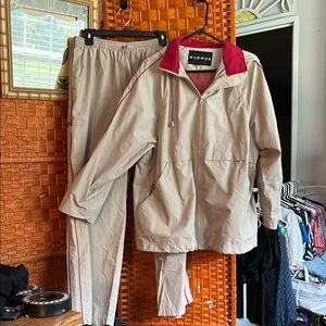 Avenue Tan and Red Activewear Set